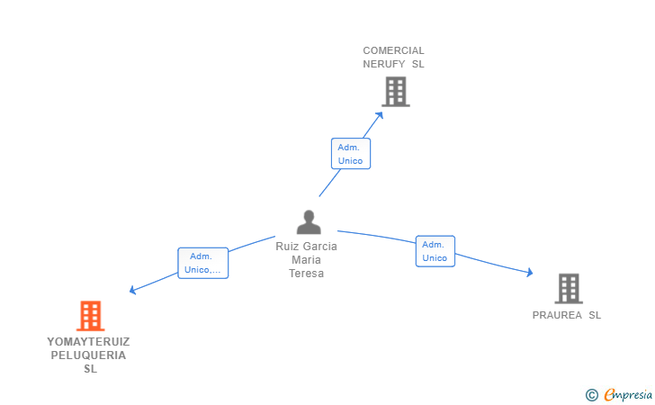 Vinculaciones societarias de YOMAYTERUIZ PELUQUERIA SL