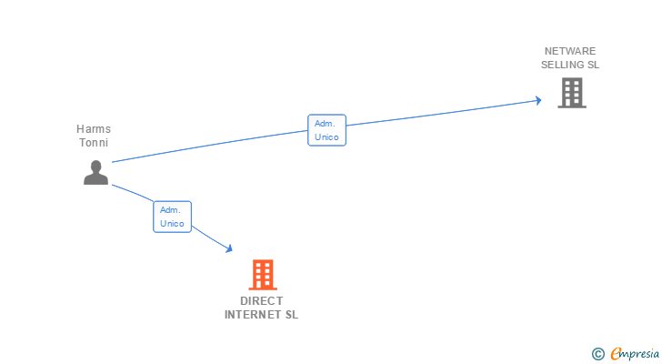 Vinculaciones societarias de DIRECT INTERNET SL