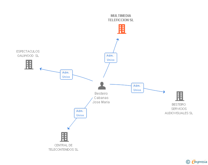 Vinculaciones societarias de MULTIMEDIA TELEFICCION SL