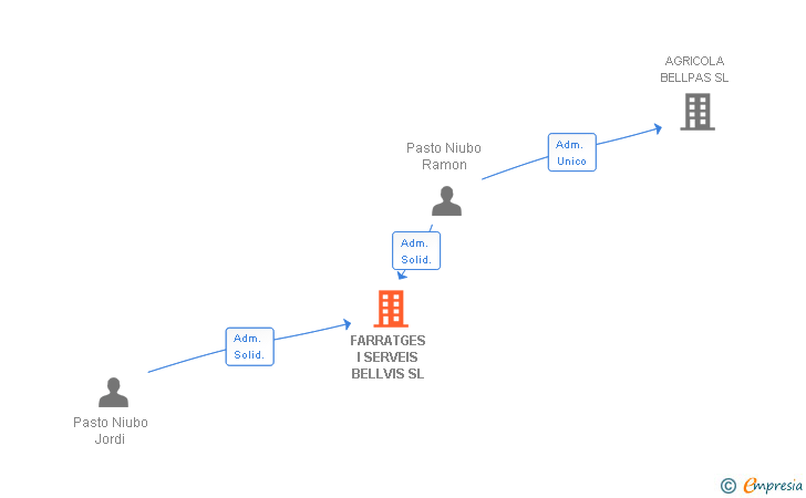 Vinculaciones societarias de FARRATGES I SERVEIS BELLVIS SL
