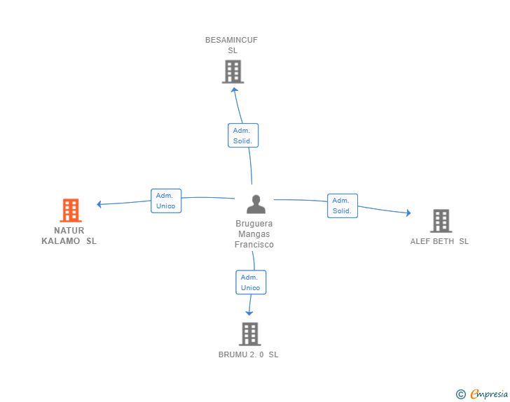 Vinculaciones societarias de NATUR KALAMO SL