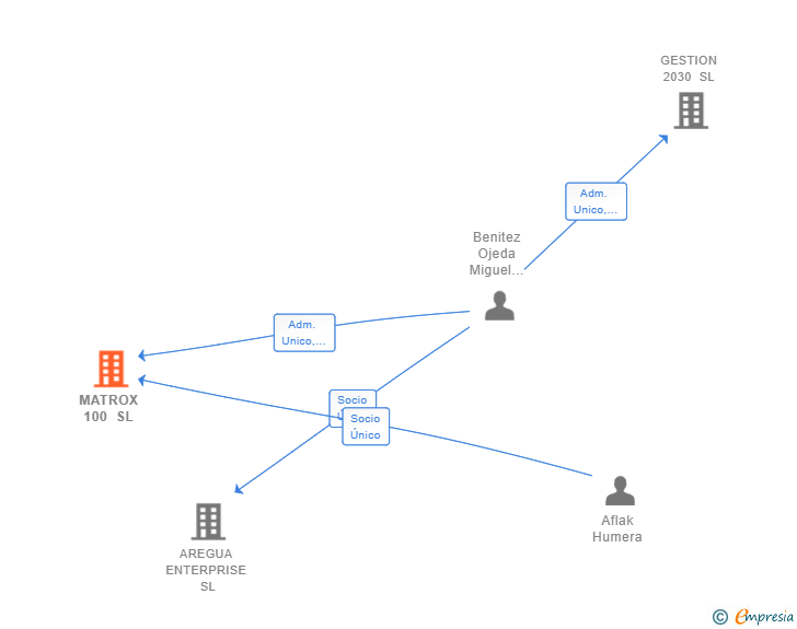Vinculaciones societarias de MATROX 100 SL