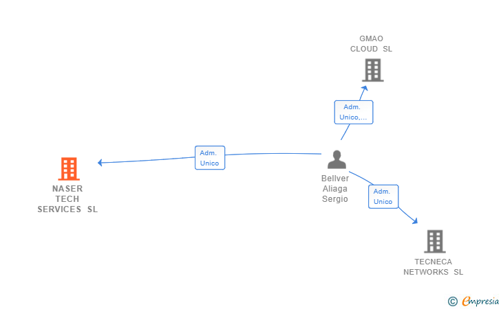 Vinculaciones societarias de NASER TECH SERVICES SL (EXTINGUIDA)