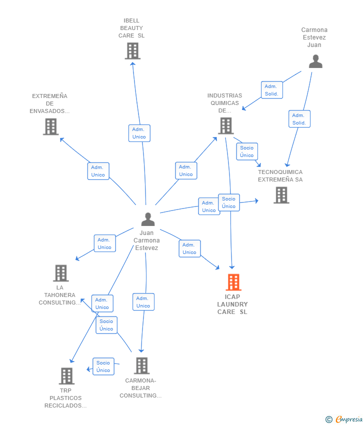 Vinculaciones societarias de ICAP LAUNDRY CARE SL