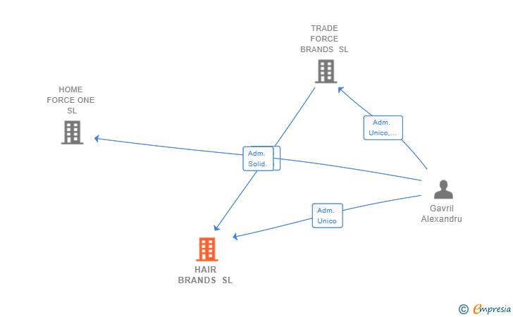 Vinculaciones societarias de HAIR BRANDS SL