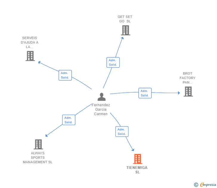 Vinculaciones societarias de TIENEMIGA SL