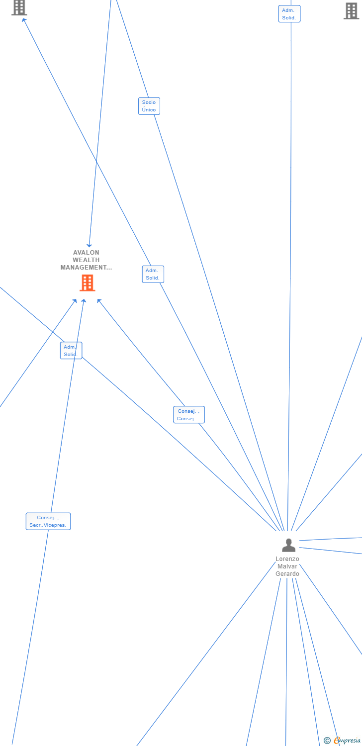 Vinculaciones societarias de AVALON WEALTH MANAGEMENT AGENCIA DE VALORES SA