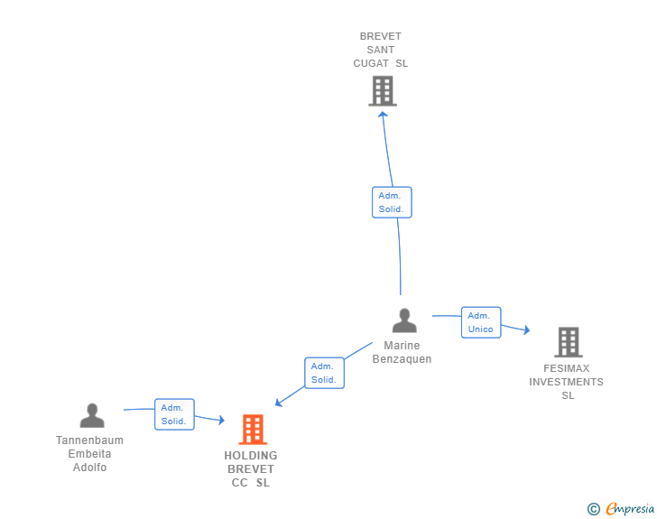 Vinculaciones societarias de HOLDING BREVET CC SL