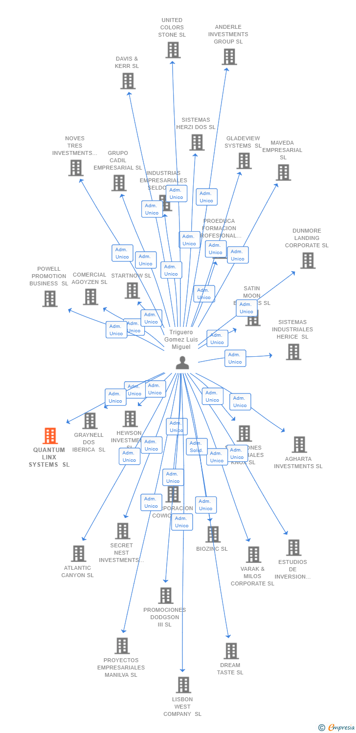 Vinculaciones societarias de QUANTUM LINX SYSTEMS SL