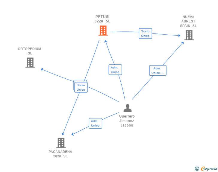 Vinculaciones societarias de PETUSI 3220 SL
