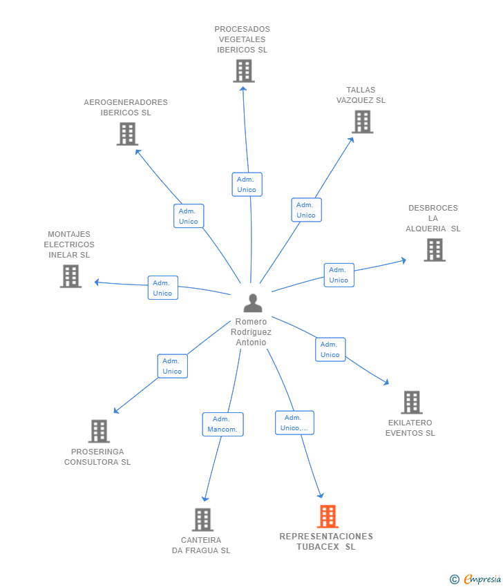 Vinculaciones societarias de REPRESENTACIONES TUBACEX SL