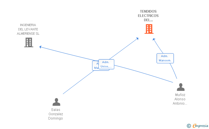 Vinculaciones societarias de TENDIDOS ELECTRICOS DEL SURESTE SL