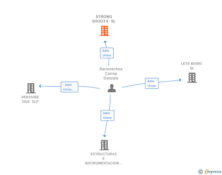 Vinculaciones societarias de STRONG SHOOTS SL
