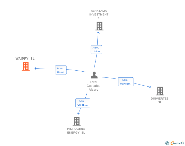 Vinculaciones societarias de WAIPPY SL
