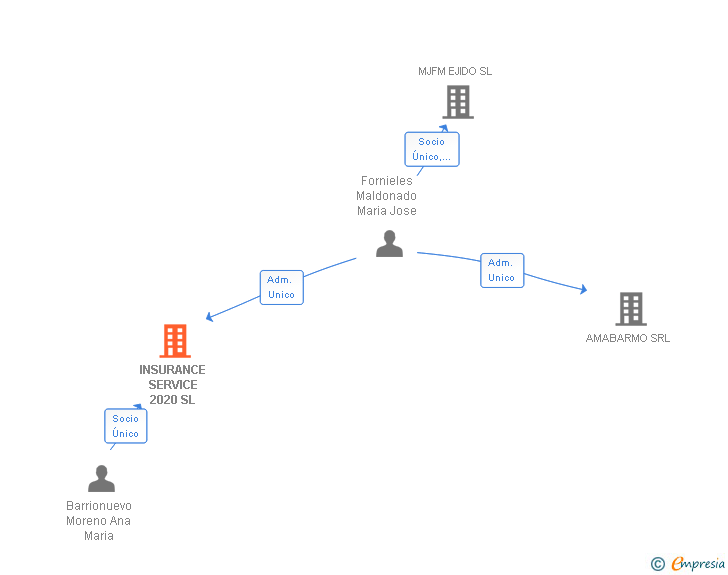 Vinculaciones societarias de INSURANCE SERVICE 2020 SL