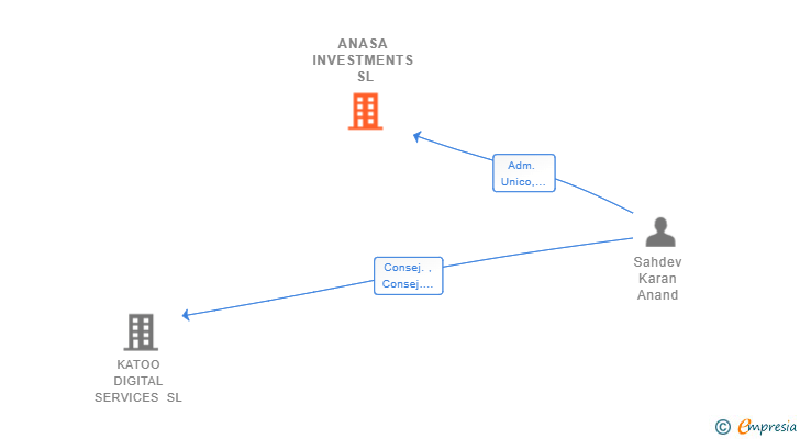 Vinculaciones societarias de ANASA INVESTMENTS SL