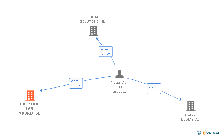 Vinculaciones societarias de THE WHITE LAB MADRID SL