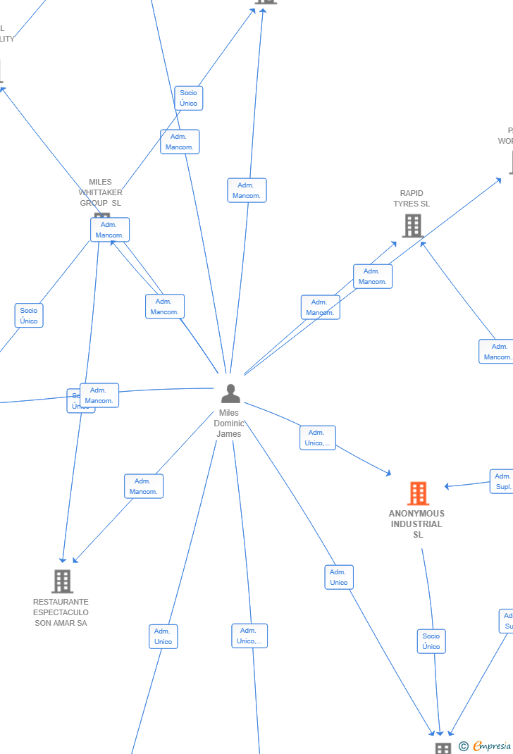Vinculaciones societarias de ANONYMOUS INDUSTRIAL SL