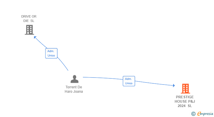 Vinculaciones societarias de PRESTIGE HOUSE P&J 2024 SL