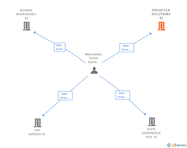 Vinculaciones societarias de PROVETEX SOLUTIONS SL