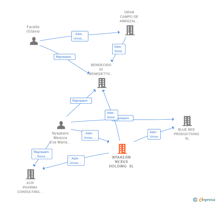 Vinculaciones societarias de NYAKERN NEXUS HOLDING SL