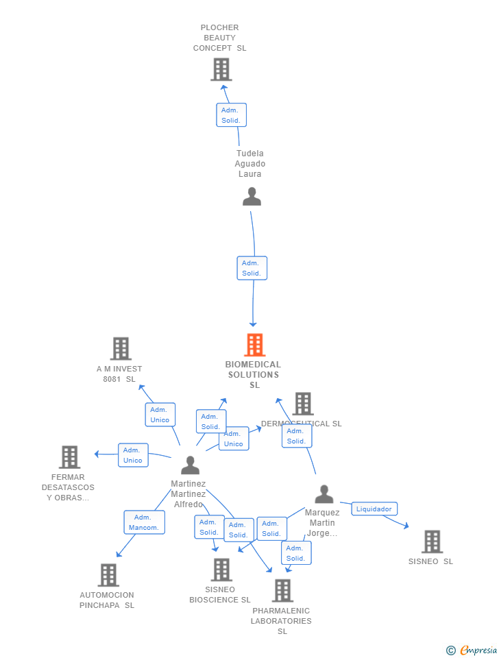 Vinculaciones societarias de BIOMEDICAL SOLUTIONS SL