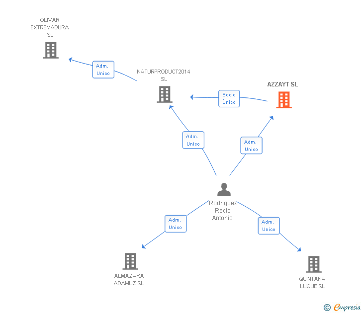 Vinculaciones societarias de AZZAYT SL