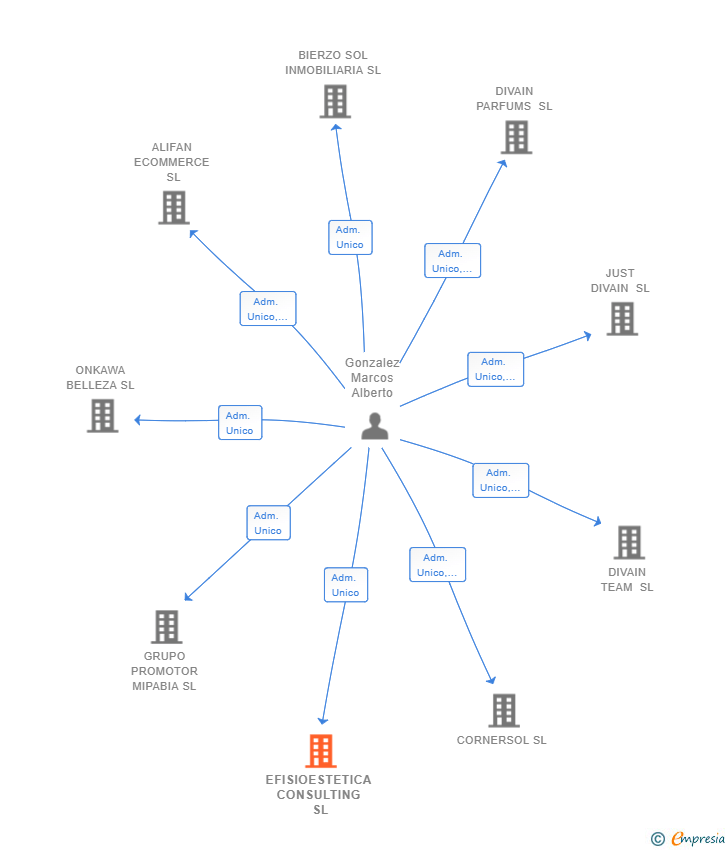 Vinculaciones societarias de EFISIOESTETICA CONSULTING SL