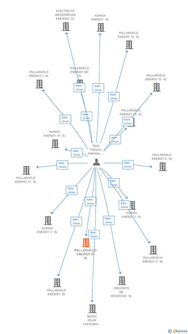 Vinculaciones societarias de PALLARUELO ENERGY III SL