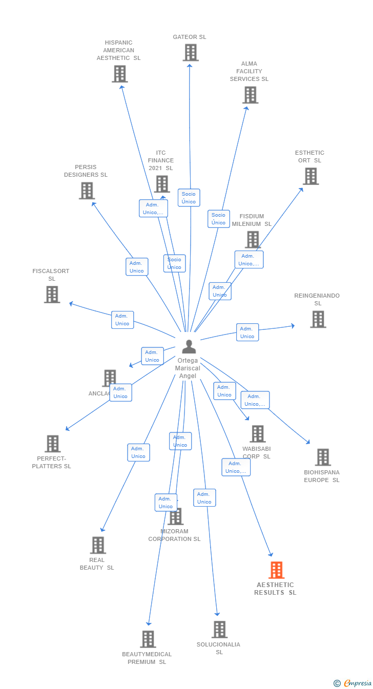 Vinculaciones societarias de AESTHETIC RESULTS SL