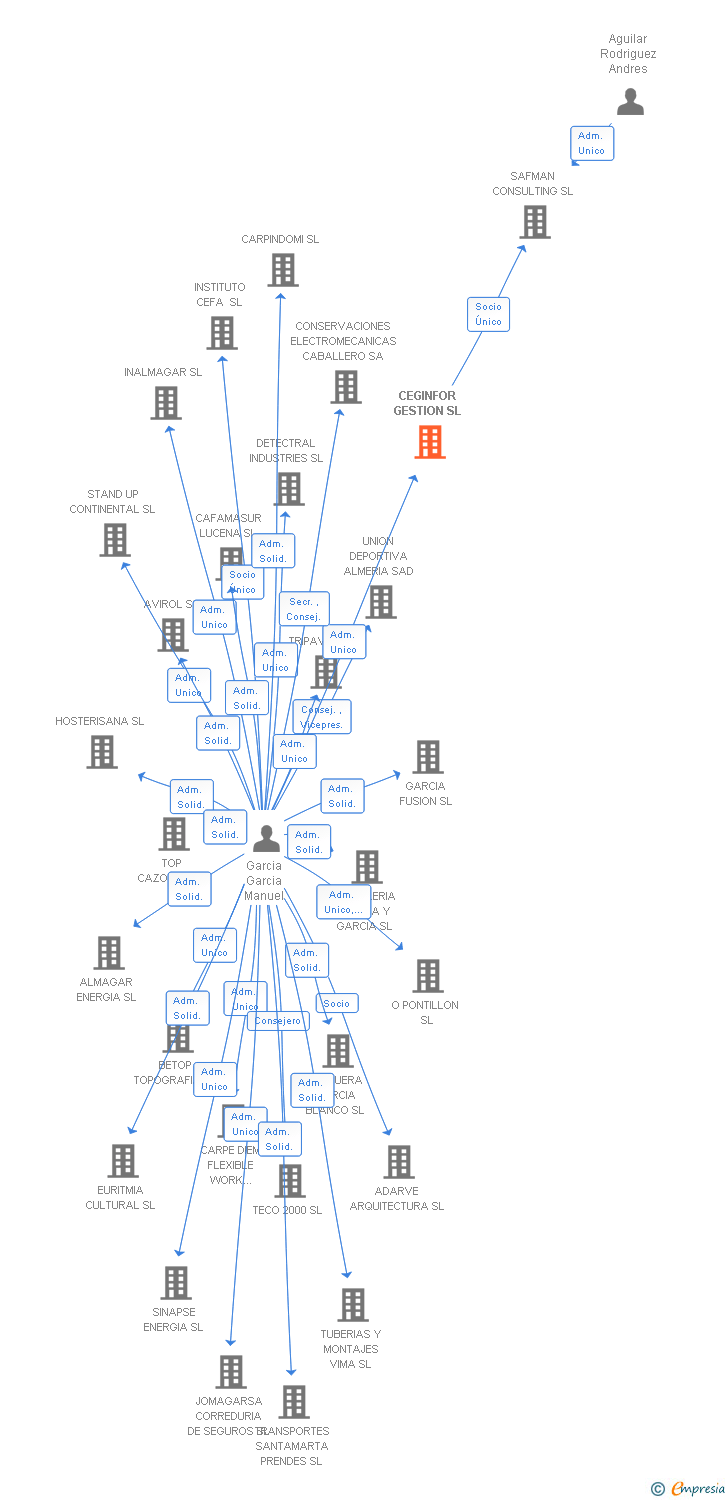 Vinculaciones societarias de CEGINFOR GESTION SL