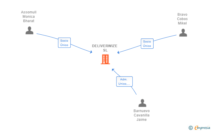 Vinculaciones societarias de DELIVERWIZE SL