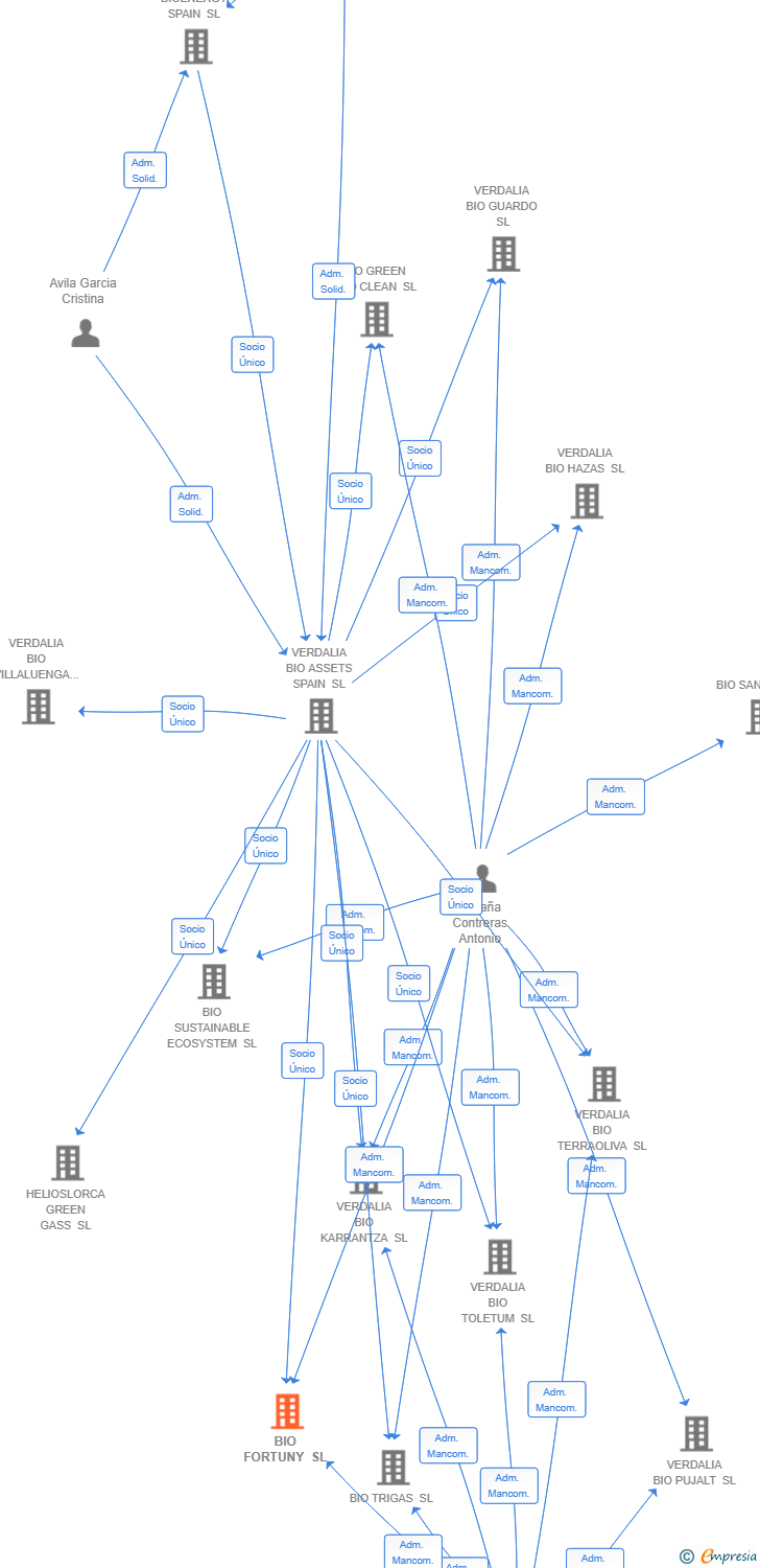 Vinculaciones societarias de BIO FORTUNY SL