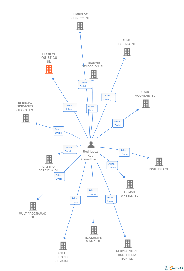 Vinculaciones societarias de T D NEW LOGISTICS SL