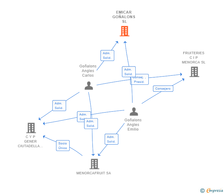 Vinculaciones societarias de EMICAR GOÑALONS SL