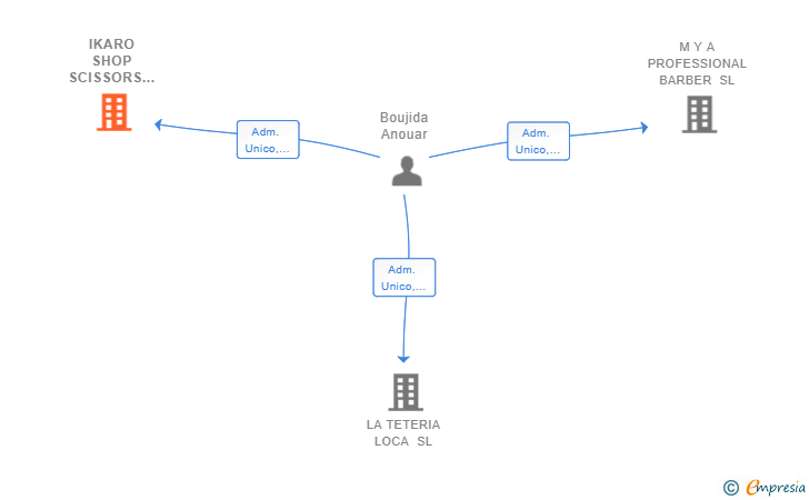 Vinculaciones societarias de IKARO SHOP SCISSORS SL