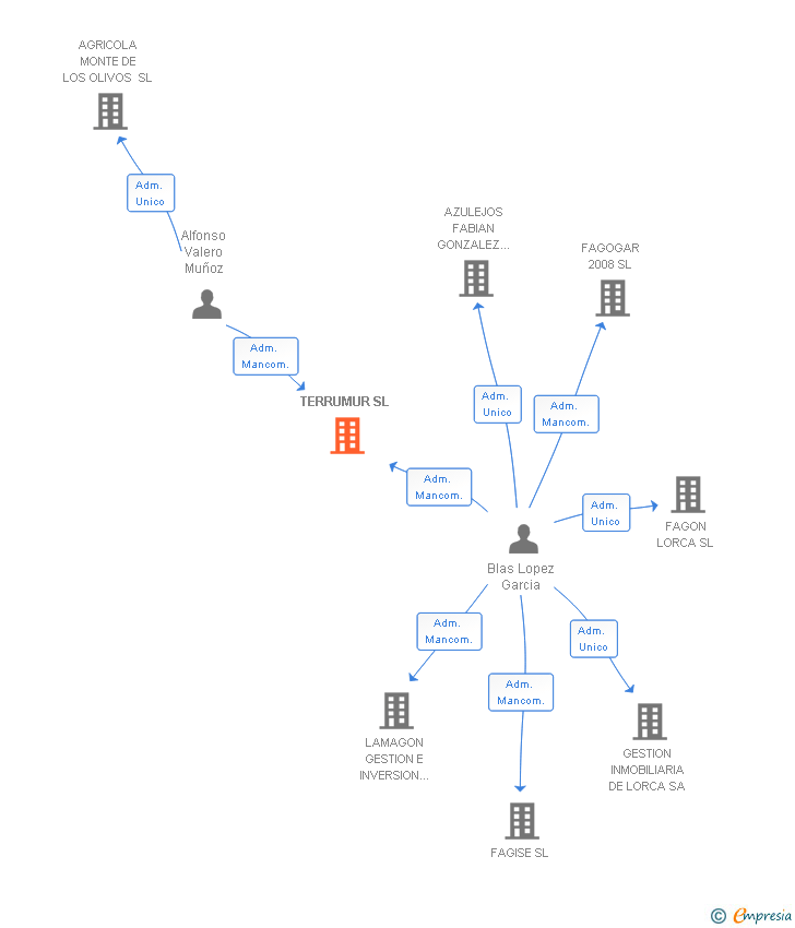 Vinculaciones societarias de TERRUMUR SL