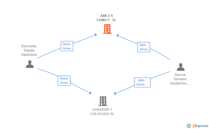 Vinculaciones societarias de AMLES FAMILY SL (EXTINGUIDA)