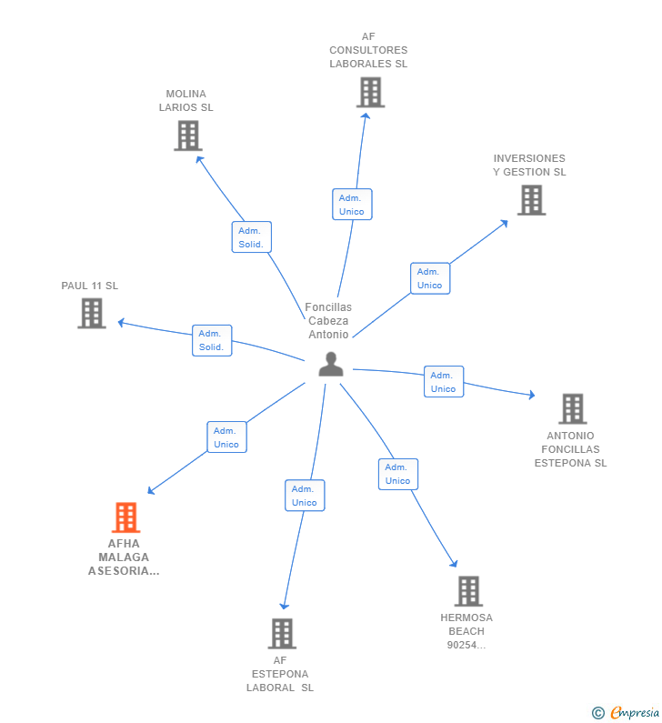 Vinculaciones societarias de AFHA MALAGA ASESORIA INTEGRAL SL