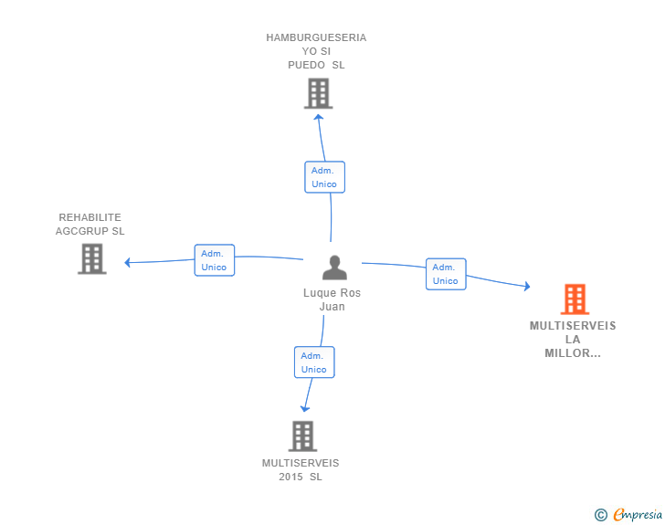 Vinculaciones societarias de MULTISERVEIS LA MILLOR SOLUCIO SL