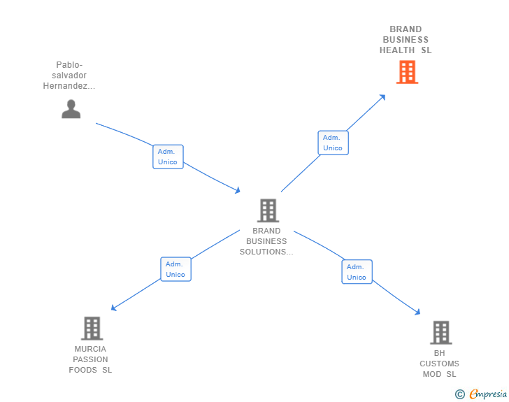 Vinculaciones societarias de BRAND BUSINESS HEALTH SL