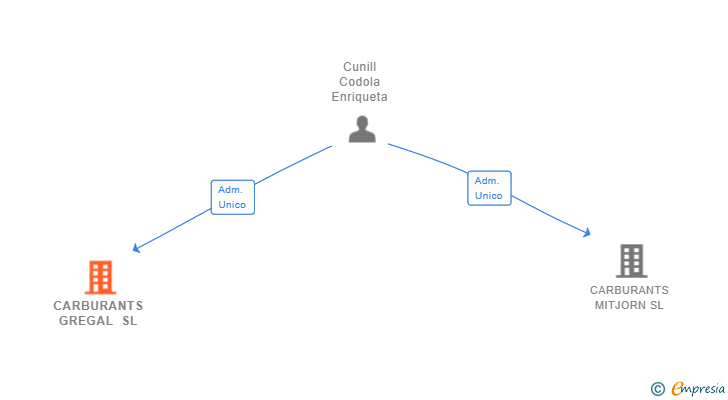 Vinculaciones societarias de CARBURANTS GREGAL SL