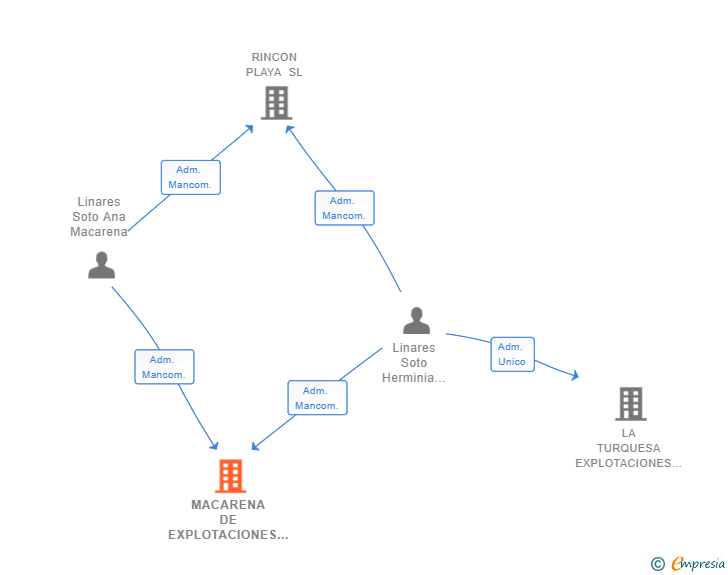 Vinculaciones societarias de MACARENA DE EXPLOTACIONES Y SERVICIOS SL