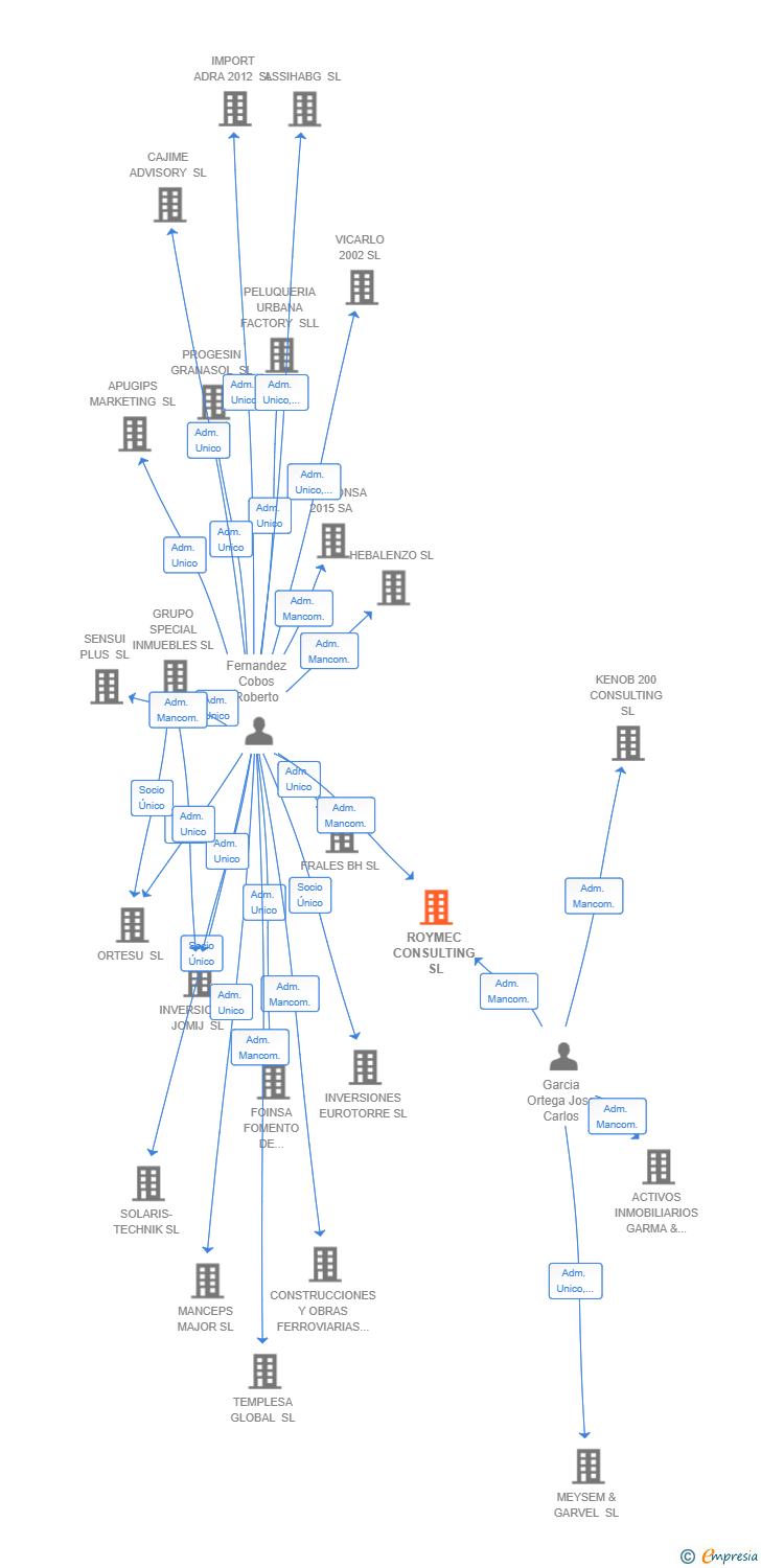 Vinculaciones societarias de ROYMEC CONSULTING SL