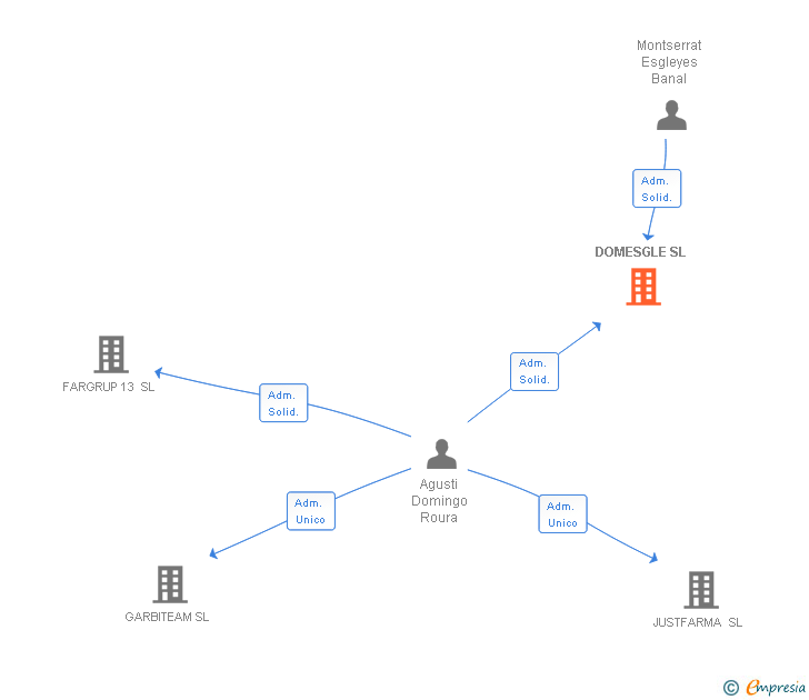 Vinculaciones societarias de DOMESGLE SL