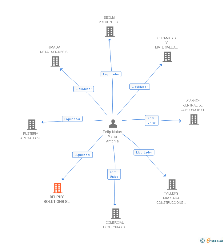 Vinculaciones societarias de DELPHY SOLUTIONS SL