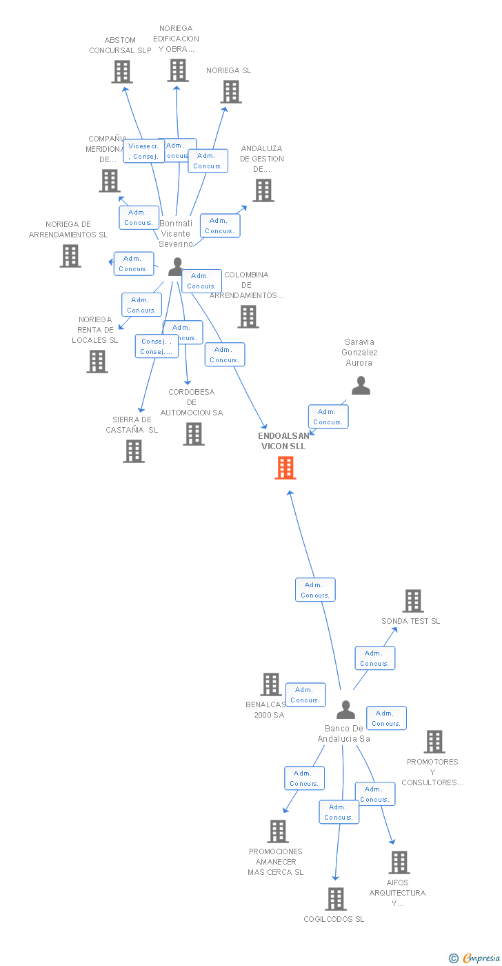 Vinculaciones societarias de ENDOALSAN VICON SLL