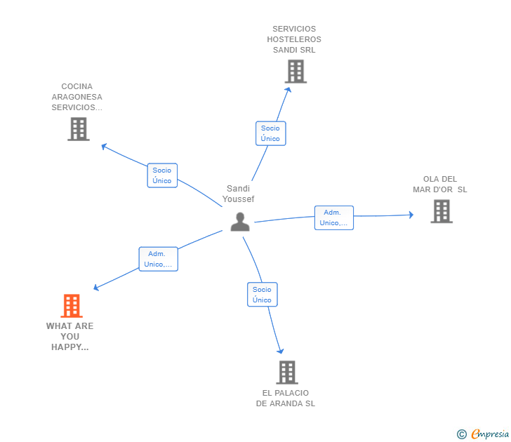 Vinculaciones societarias de WHAT ARE YOU HAPPY FOR SL