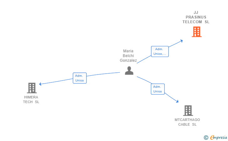 Vinculaciones societarias de JJ PRASINUS TELECOM SL