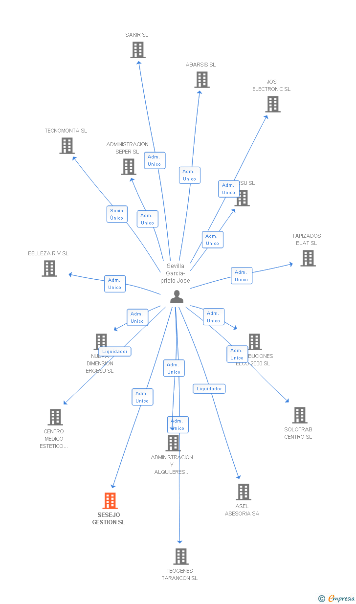 Vinculaciones societarias de SESEJO GESTION SL